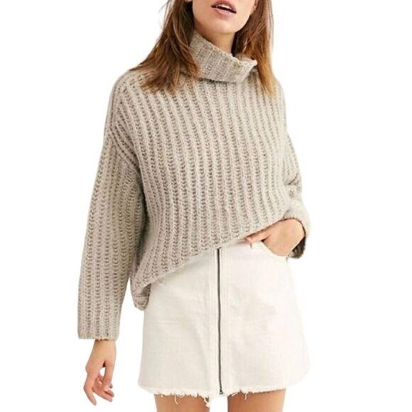 NWT Free People Mini Zip It Up Jean Denim Skirt in Vintage White Women's Size 31 - Picture 6 of 8